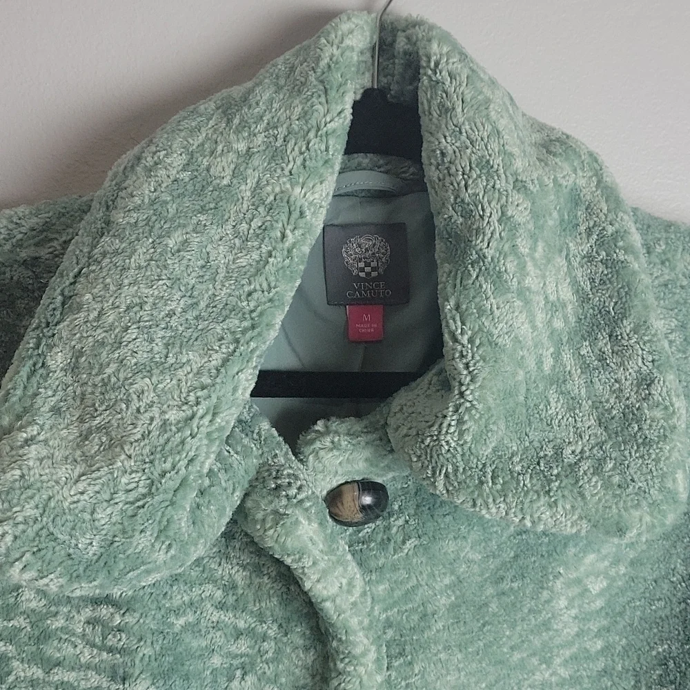 Vince Camuto-NWT-Green Faux Fur Jacket-Size Medium